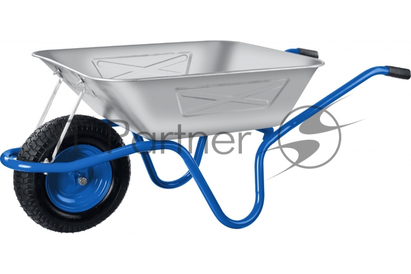 Тачка с широким пневматическим колесом Зубр ПТ-250 250 кг 39907