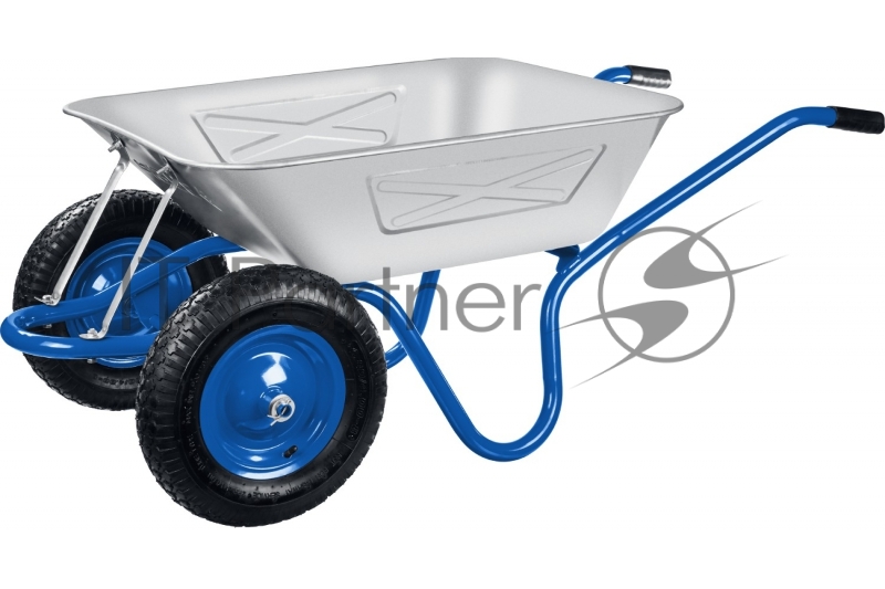 Усиленная тачка Зубр ПТ-350 строительная двухколесная 39913