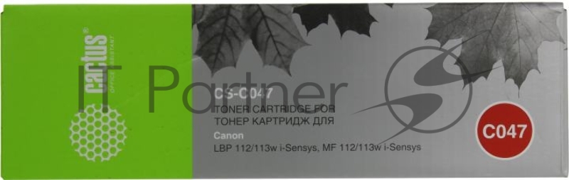 Картридж лазерный совместимый Cactus CS-C047 черный (1600стр.) для Canon LBP112/LBP113W