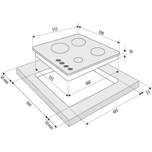 Варочная поверхность газовая KRONA ARDORE 60 WH