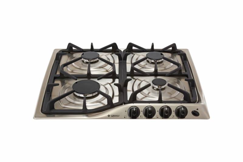 Варочная поверхность газовая GEFEST СН 1210 К5, нержавеющая сталь, серебро