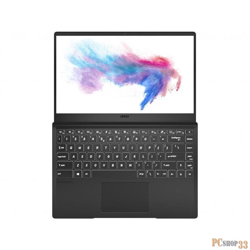 Ноутбук 14 FHD MSI Modern B4MW-021RU black (AMD Ryzen 5 4500U/8Gb/256Gb SSD/Vega 7/W10) (9S7-14DK11-021)