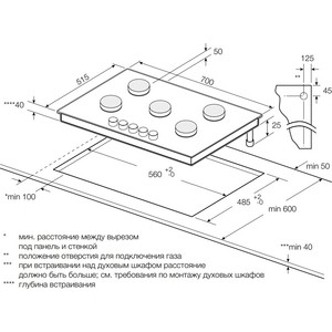 Газовая варочная поверхность GRAUDE GS 70.1 WM
