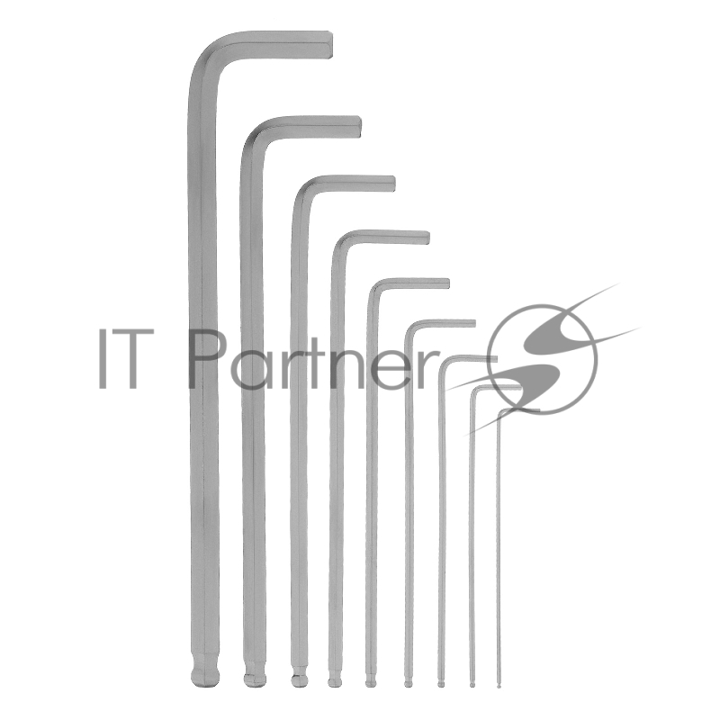 Набор имбусовых ключей MATRIX HEX 9 шт экстра-длинный с шаром 16410