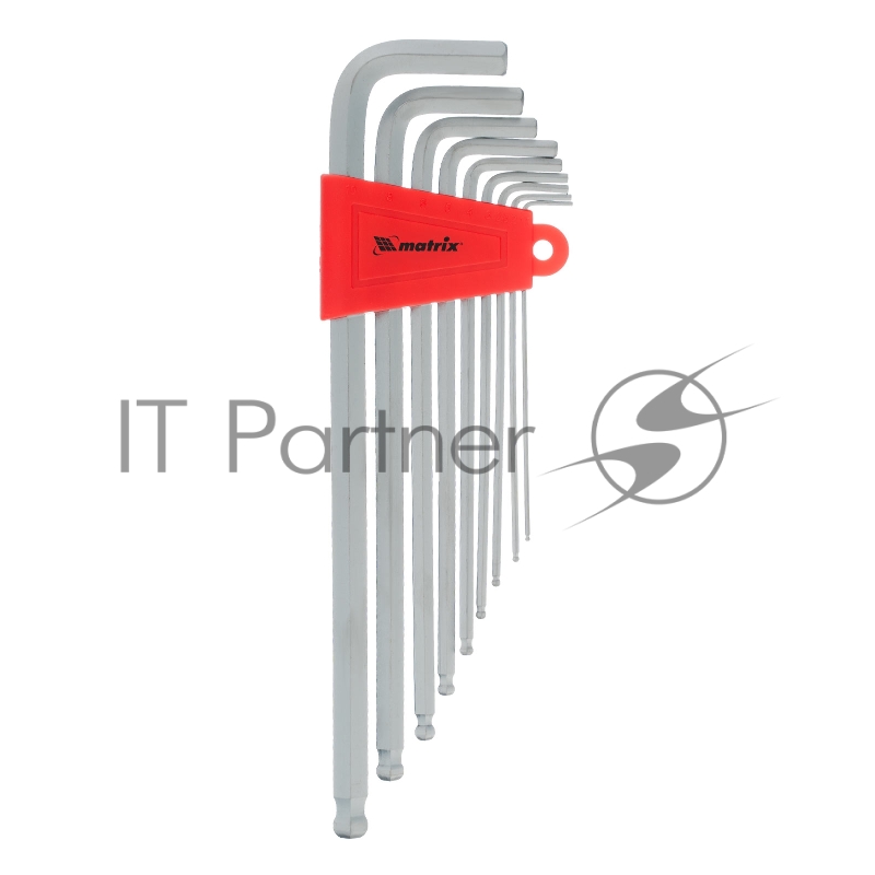 Набор имбусовых ключей MATRIX HEX 9 шт экстра-длинный с шаром 16410