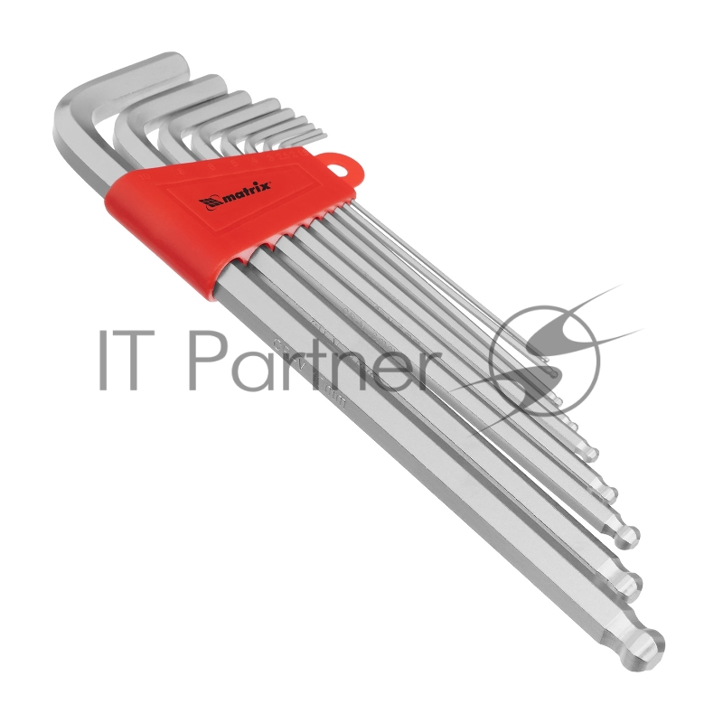 Набор имбусовых ключей MATRIX HEX 9 шт экстра-длинный с шаром 16410