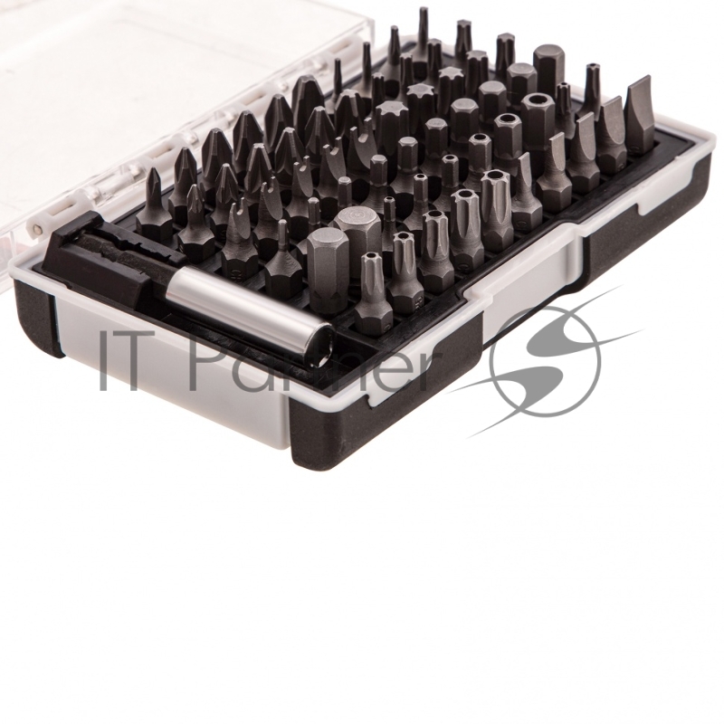 Набор бит с магнитным держателем MATRIX 11387, CrV, 61шт