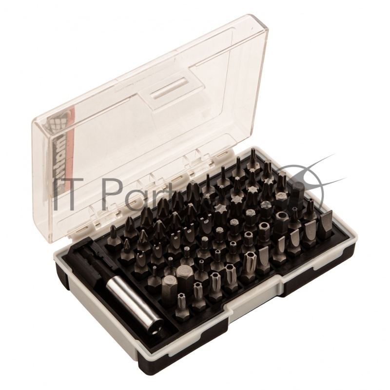 Набор бит с магнитным держателем MATRIX 11387, CrV, 61шт