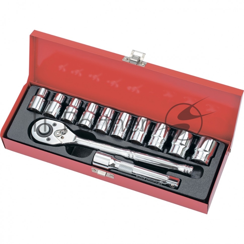 Набор торцевых головок MATRIX MASTER 13526, 1/2, головки 10 - 24 мм, с трещот. ключом, 12 предметов