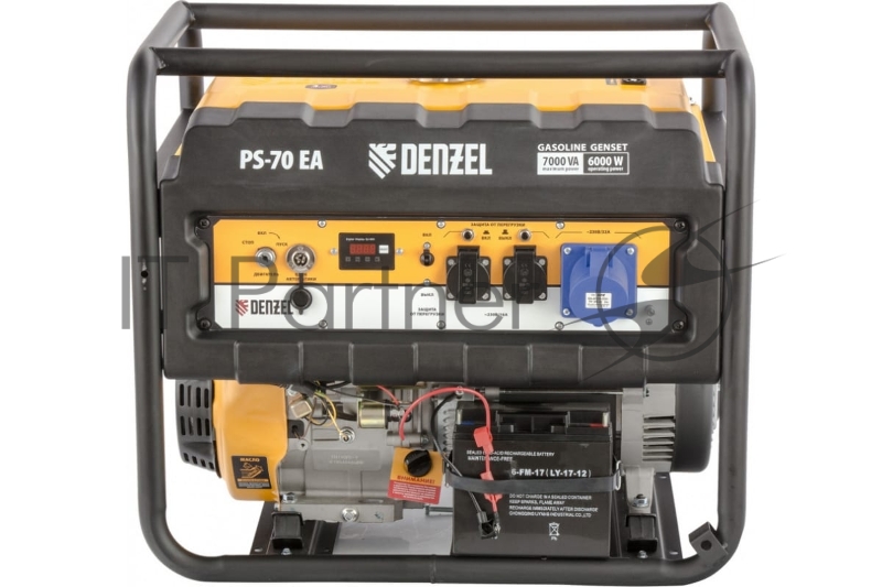 Генератор бензиновый DENZEL PS 70 EA, 7,0 кВт, 230В, 25л 946894