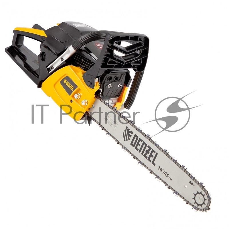 Пила цепная бензиновая DENZEL DGS-5218, шина 45 см, 52см3, 3,5 л.с., шаг 0,325, паз 1,5 мм,