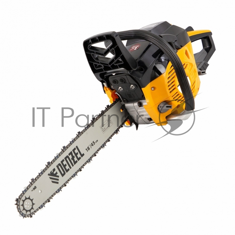 Пила цепная бензиновая DENZEL DGS-5218, шина 45 см, 52см3, 3,5 л.с., шаг 0,325, паз 1,5 мм,