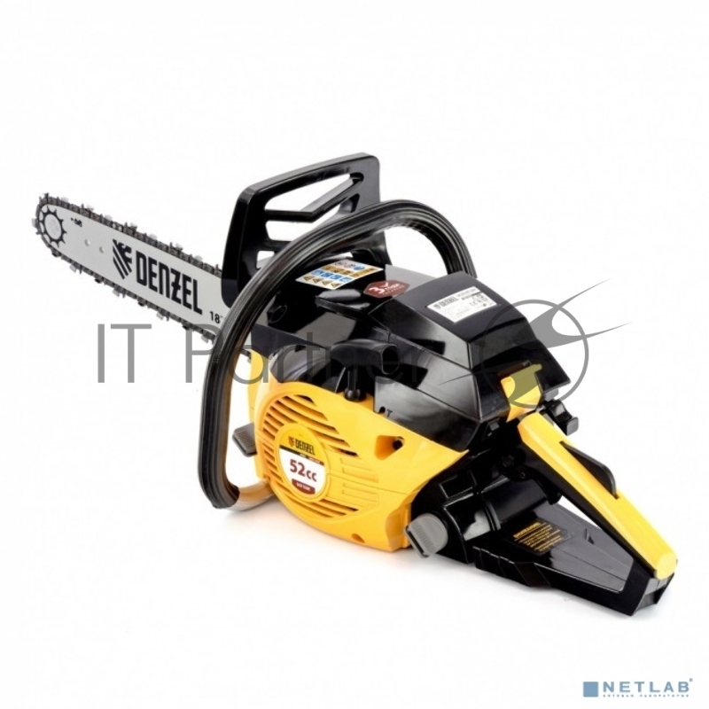 Пила цепная бензиновая DENZEL DGS-5218, шина 45 см, 52см3, 3,5 л.с., шаг 0,325, паз 1,5 мм,