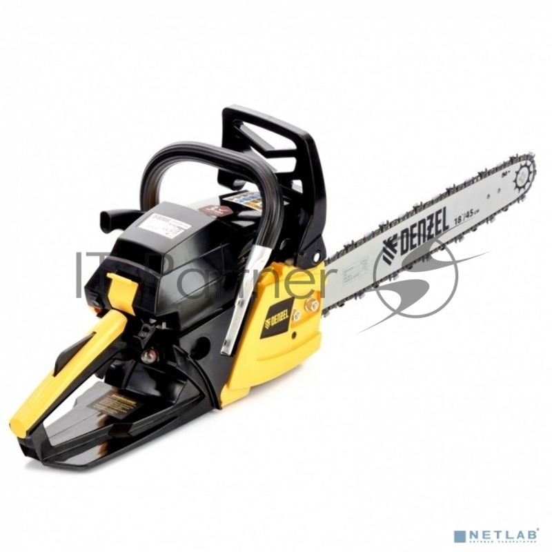 Пила цепная бензиновая DENZEL DGS-5218, шина 45 см, 52см3, 3,5 л.с., шаг 0,325, паз 1,5 мм,