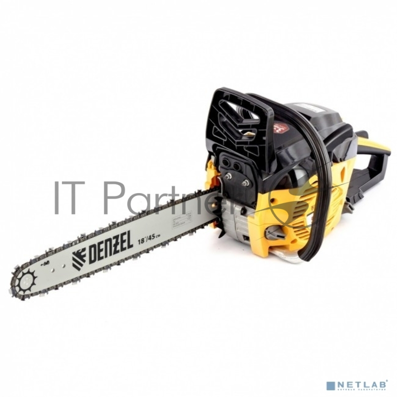 Пила цепная бензиновая DENZEL DGS-5218, шина 45 см, 52см3, 3,5 л.с., шаг 0,325, паз 1,5 мм,