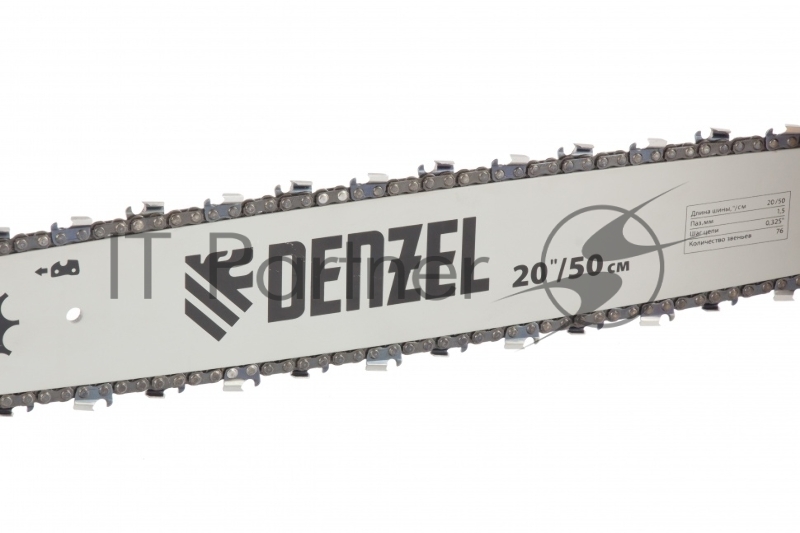 Пила цепная бензиновая Denzel DENZEL DGS-5820, шина 50 см, 58см3, 4,1 л.с., шаг 0,325, паз 1,5 мм,