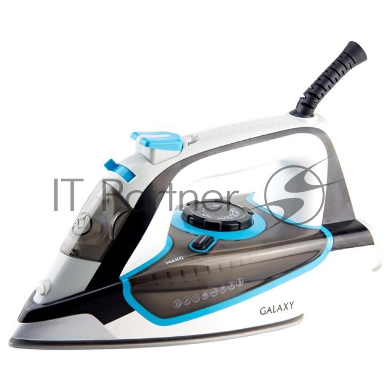 Утюг GALAXY GL 6107 2800 Вт, керамическое покрытие подошвы, уплотнитель крышки резервуара, функции: «автоотключение», «самоочистка», «антикапля», «антинакипь», индикатор автоотключения, указатель максимального уровня воды,