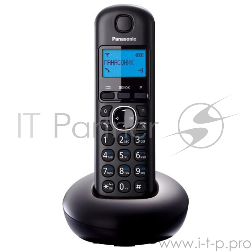 Радиотелефон Panasonic KX-TGB210RUB, DECT, с опред.номера, черный