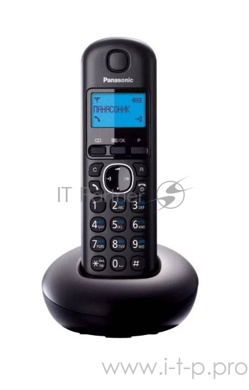 Радиотелефон Panasonic KX-TGB210RUB, DECT, с опред.номера, черный