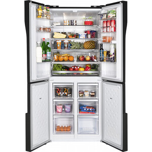 Холодильник Maunfeld MFF182NFSB черный (двухкамерный)