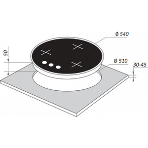 Газовая варочная панель MAUNFELD EGHG.43.23CBG
