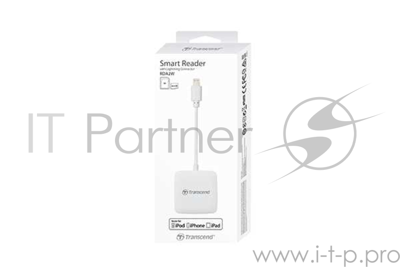 Устройство считывания Lightning Multi-Card Reader F8 All in 1 Transcend TS-RDA2W White