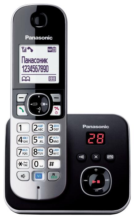 Радиотелефон Panasonic KX-TG6821RUM, DECT, с опред.номера, с автоотв., серый