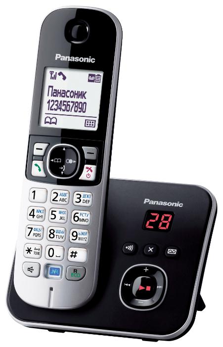 Радиотелефон Panasonic KX-TG6821RUM, DECT, с опред.номера, с автоотв., серый