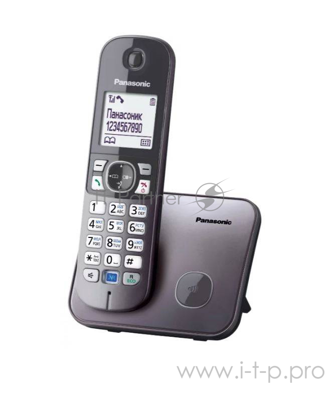 Радиотелефон Panasonic KX-TG6811RUM DECT, с опред.номера, серый