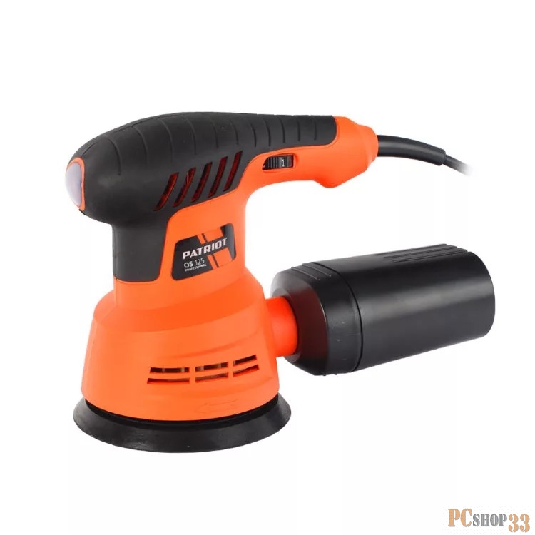 Шлифовальная машина PATRIOT OS 125 Машина эксцентриковая шлифовальная { 270 вт, платформа 125 мм, 12000 об.мин, 24 000 к/мин } 110301520