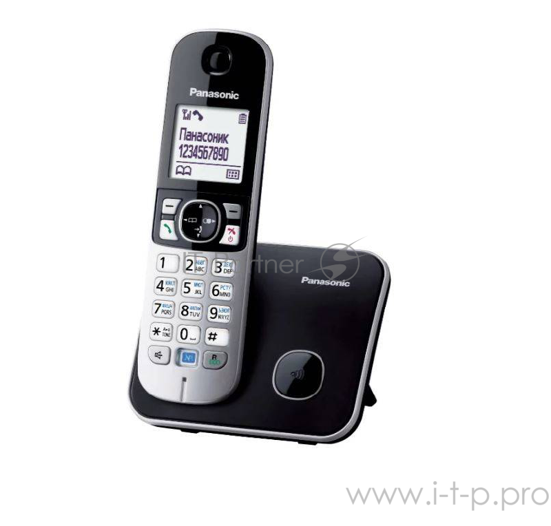 Радиотелефон Panasonic KX-TG6811RUB, DECT, с опред.номера, черный