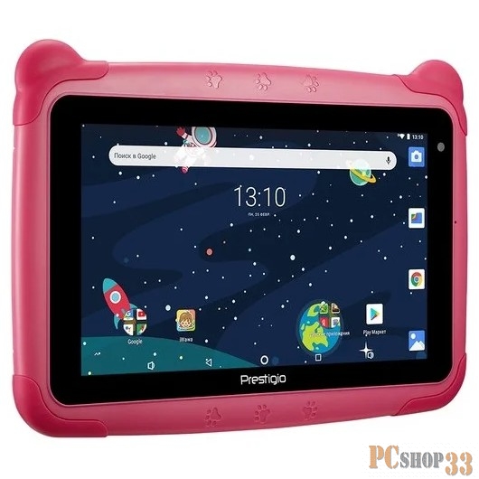 Планшет детский Prestigio Smartkids, PMT3997_W_D_PK, wifi, 7 1024*600 IPS display, up to 1.3GHz quad core processor, android 8.1(go edition), 1GB RAM+16GB ROM, 0.3MP front+2MP rear camera, 2500mAH battery