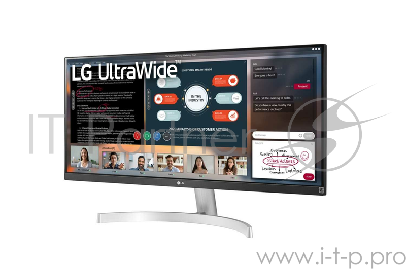 Монитор LG 29 UltraWide 29WN600-W белый IPS LED 21:9 HDMI M/M матовая 250cd 178гр/178гр 2560x1080 DisplayPort FHD 4.7кг