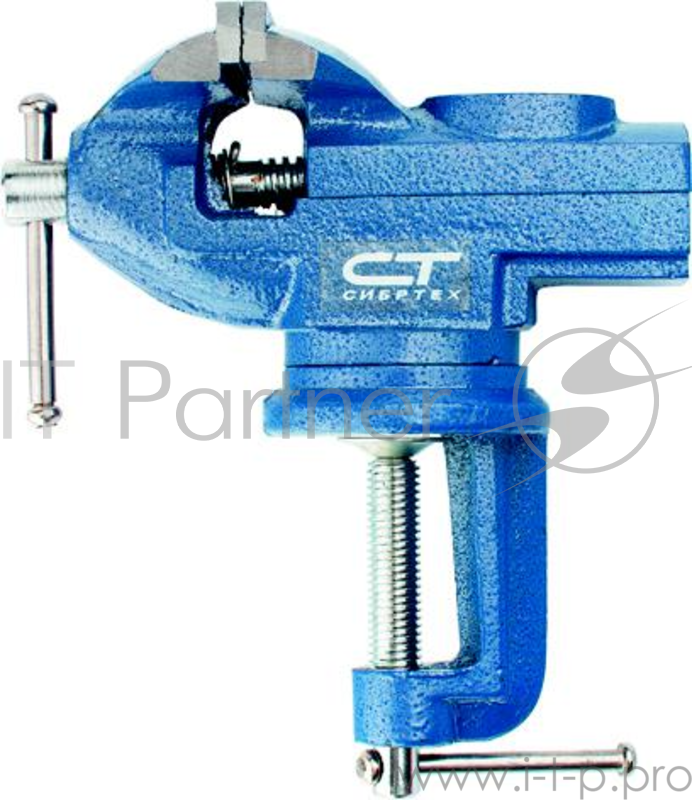 Тиски СИБРТЕХ 18672 слесарные настольные поворотные ширина рабочихгубок 65мм наковальня