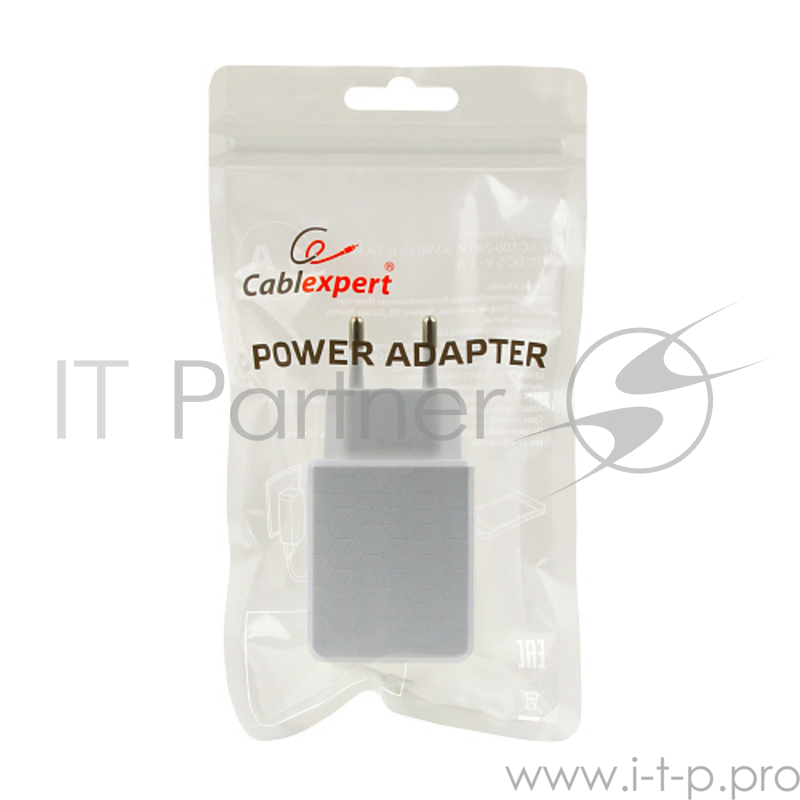 Аксессуар Cablexpert Адаптер питания 100/220V - 5V USB 1 порт, 1A, белый (MP3A-PC-03)