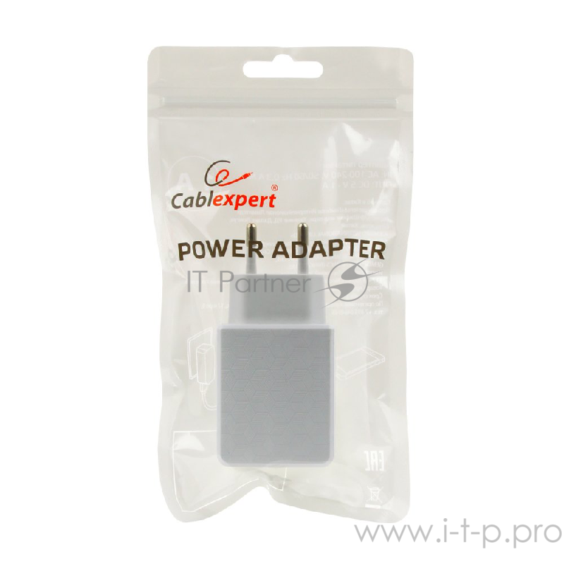 Аксессуар Cablexpert Адаптер питания 100/220V - 5V USB 1 порт, 1A, белый (MP3A-PC-03)