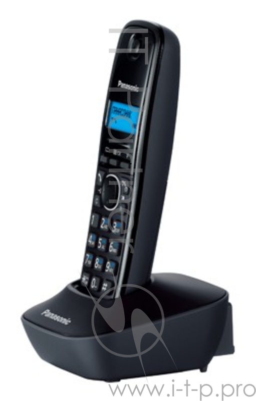 Радиотелефон Panasonic KX-TG1611RUH, DECT, с опред.номера, черно-серый