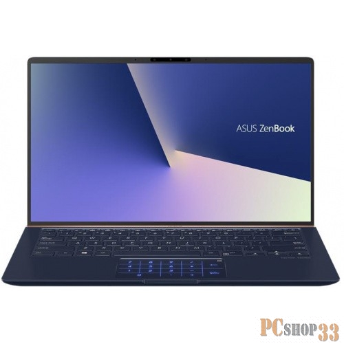 Ноутбук Asus Zenbook UX433FAC-A5154 Core i5 10210U/8Gb/SSD512Gb/Intel UHD Graphics 620/14/IPS/FHD (1920x1080)/Free DOS/blue/WiFi/BT/Cam/Bag