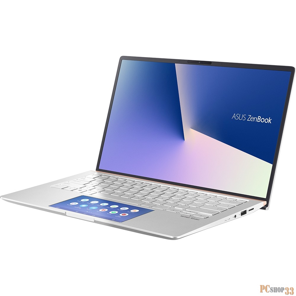 Ноутбук Asus Zenbook UX434FAC-A5343R Core i7 10510U/16Gb/SSD512Gb/Intel UHD Graphics 620/14/IPS/FHD (1920x1080)/Windows 10 Professional 64/silver/Wi
