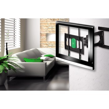 Кронштейн для телевизора Hama H-108751 черный-65 макс.35кг настенный поворотно-выдвижной