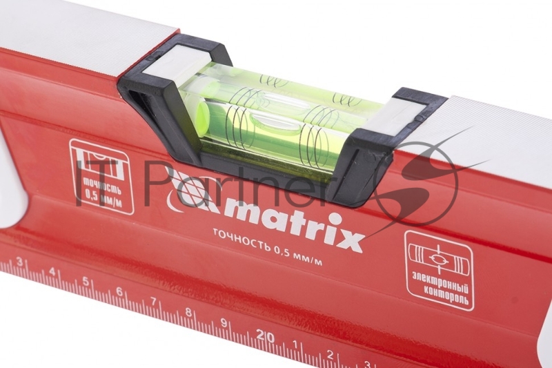 Алюминиевый магнитный фрезерованный уровень MATRIX 3 глазка, 1500 мм 34735