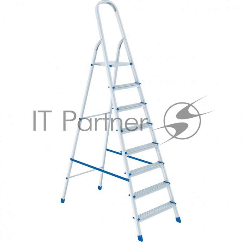Стремянка СИБРТЕХ 97718, 8 ступеней, алюминиевая