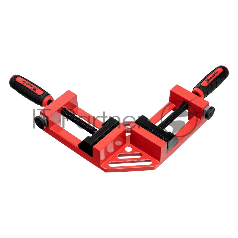 Быстрозажимная угловая струбцина MATRIX 65/65 мм, обрезиненные рукоятки 20322