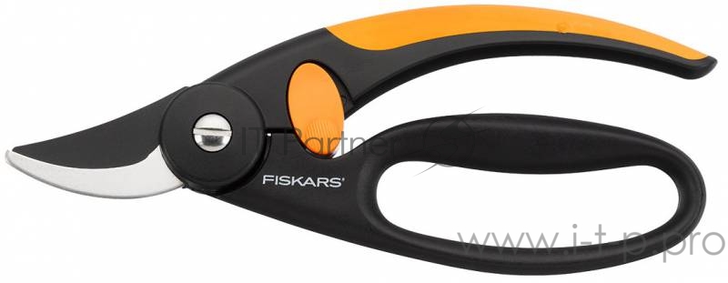 Секатор плоскостной Fiskars P44 черный/оранжевый (111440)