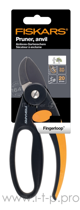 Секатор FISKARS 111430 Р43 19см рез Ф20мм контактный