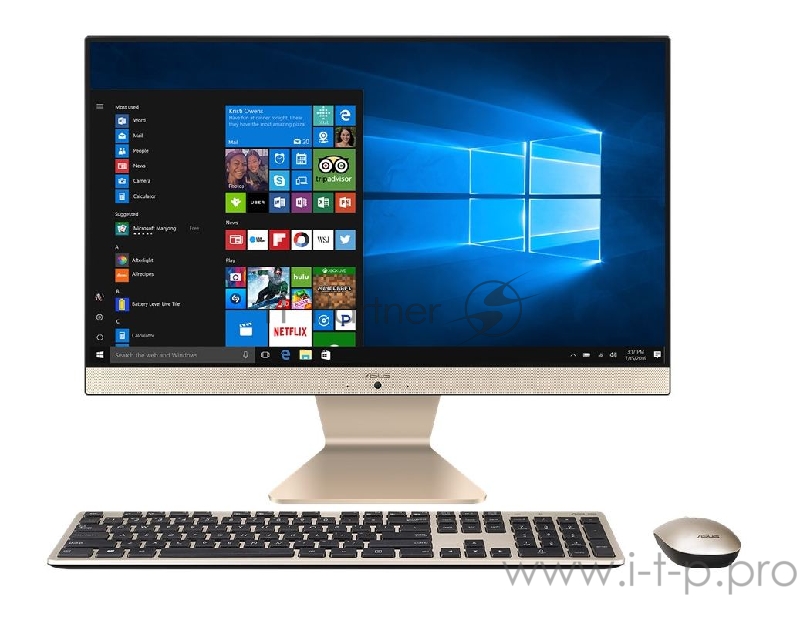 Моноблок ASUS V241FAK-BA189T Intel i5-8265U/8Gb/1Tb HDD+128Gb SSD/23,8 FHD non-touch non-Glare/Zen Plastic Golden Wired Keyboard+ Wireless Mouse/Wi
