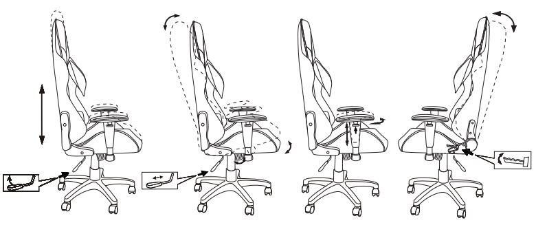 Кресло игровое Бюрократ VIKING ZOMBIE A4 GN черный/зеленый искусственная кожа