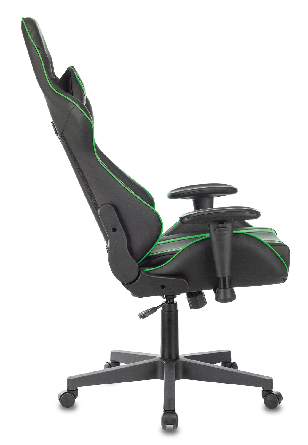 Кресло игровое Бюрократ VIKING ZOMBIE A4 GN черный/зеленый искусственная кожа