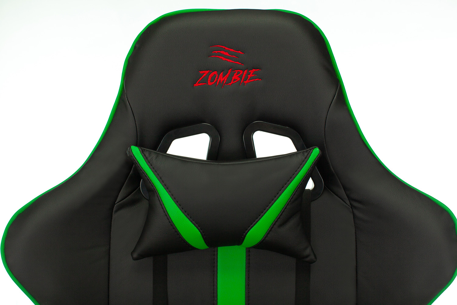 Кресло игровое Бюрократ VIKING ZOMBIE A4 GN черный/зеленый искусственная кожа