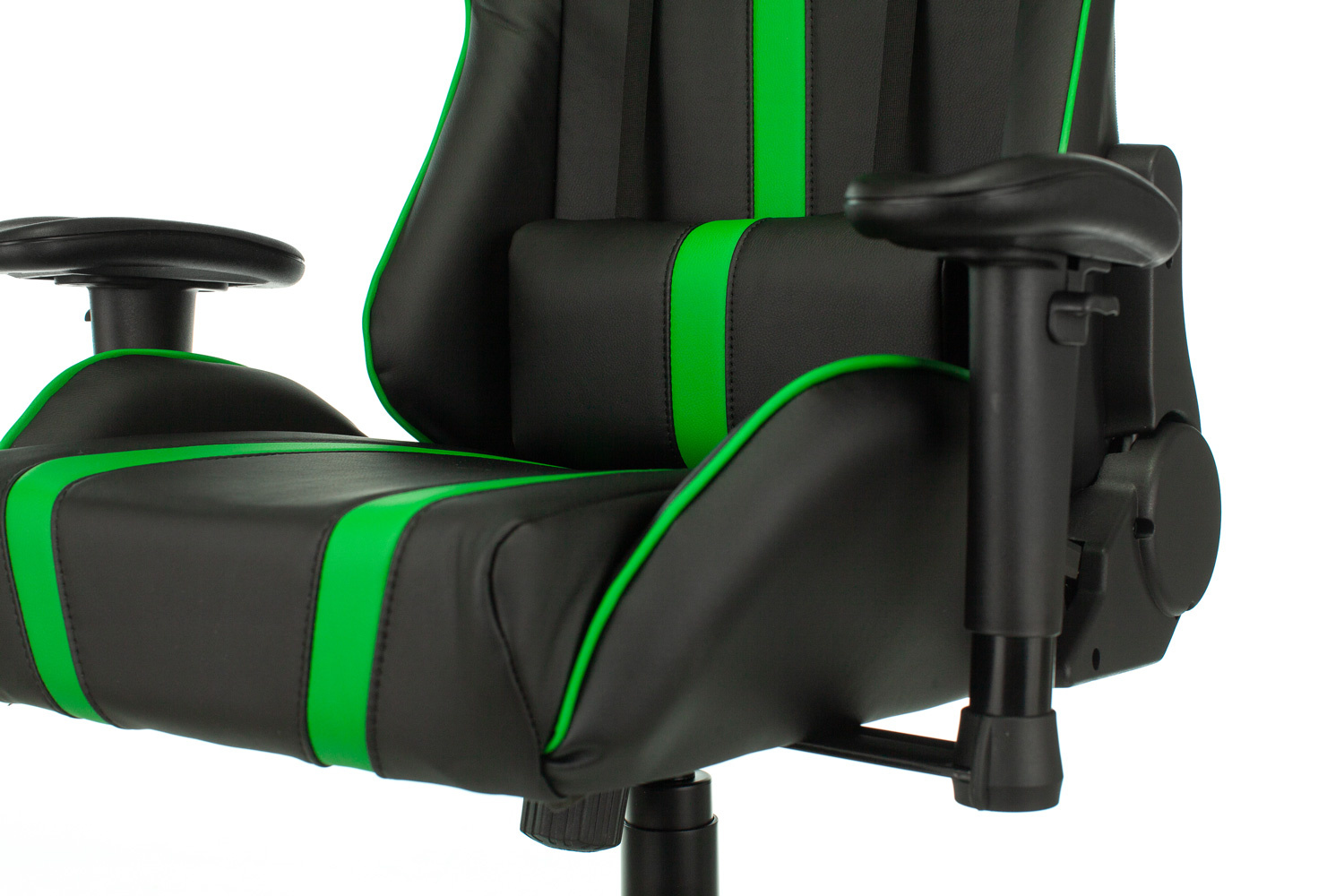 Кресло игровое Бюрократ VIKING ZOMBIE A4 GN черный/зеленый искусственная кожа